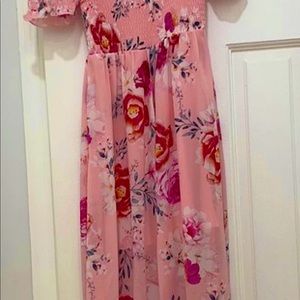 Cute pink tropical summer dress💕☀️